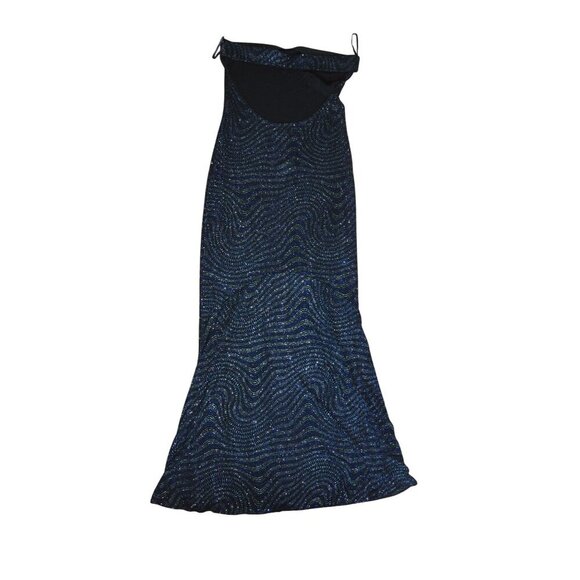 NWT Vintage y2k Gunne Sax Jessica McClintock Blue Sequined Gown Junior Size 11 - Picture 8 of 9
